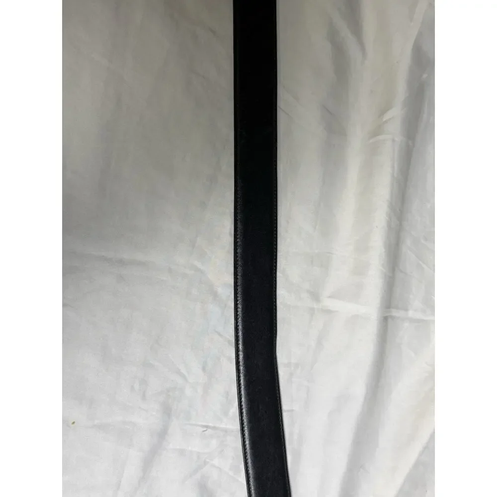 Trafalgar Dress Belt Mens Size 40 Black Hand Polished Cortina Leather Made USA